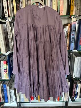 Merlette Soliman Dress Long Sleeve Smock Dress in Dusty Lavender